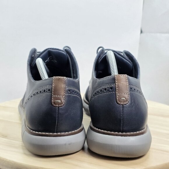 J&M Johnston & Murphy Knit Sneakers Mens Size 10 M Blue Lace Up 59-2997 - Picture 6 of 9